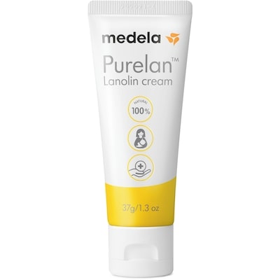 Medela Crème à la lanoline pour mamelons de Medela, pour l'allaitement maternel, 1 seul ingrédient 100% naturel, Nouveau Purelan,1.3 once 37 g, 40,51 $/100g