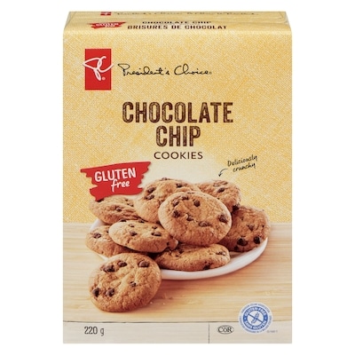 President's Choice Gluten Free Cookies, Chocolate Chip - 220