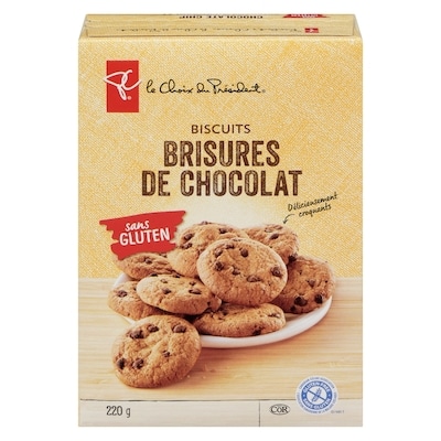 le Choix du Président Biscuits pépites de chocolat sans gluten 220 g, 2,27 $/100g