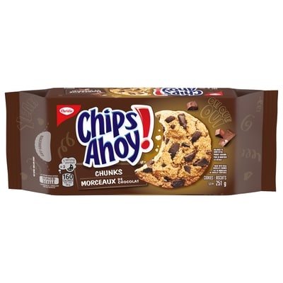 Christie CHIPS AHOY! Chunks Chocolate Chip Cookies, resealable pack 251 g, $1.99/100g
