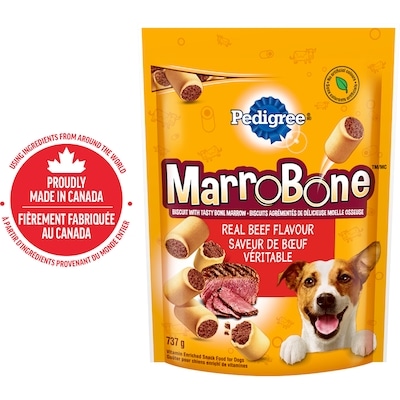 Pedigree Gâteries pour chiens adultes Marrobone saveur de bœuf véritable 737 g, 0,95 $/100g