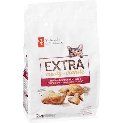 Nourriture pour chats, recette au poulet et riz brun