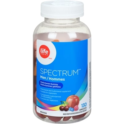 Life Brand Spectrum Multivitamin Gummy for Mens Mixed Fruits Flavour, 130 Gummies 130 ea, $0.12/1ea