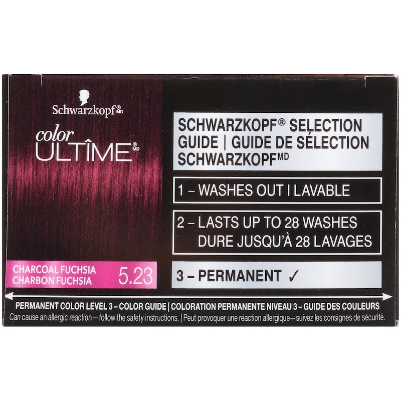 Color ultime permanent Hair Color Cream, 5.23 Charcoal Fuchsia