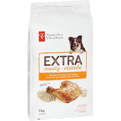 Nourriture sèche pour chiens adultes, recette de poulet et de riz brun