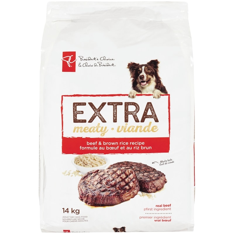 Extra Meaty Adult Dry Dog Food, Beef & Brown Rice Recipe