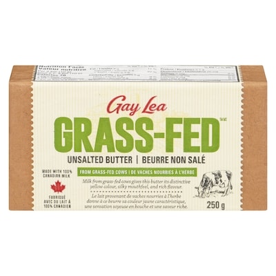 Gay Lea Butter Grass Fed Unsalted  250 g, $3.20/100g