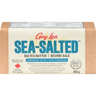 Gay Lea Butter 84% Sea Salted  250 g, $3.40/100g