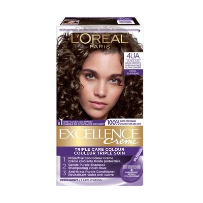 L'Oreal Paris Excellence Crème Hair Dye, Permanent Hair Color Ultra Ash Dark Brown 1 ea, $13.11/1ea
