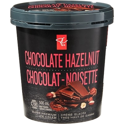 PC Black Label Chocolate Hazelnut Ice Cream 500 ml, $1.20/100ml