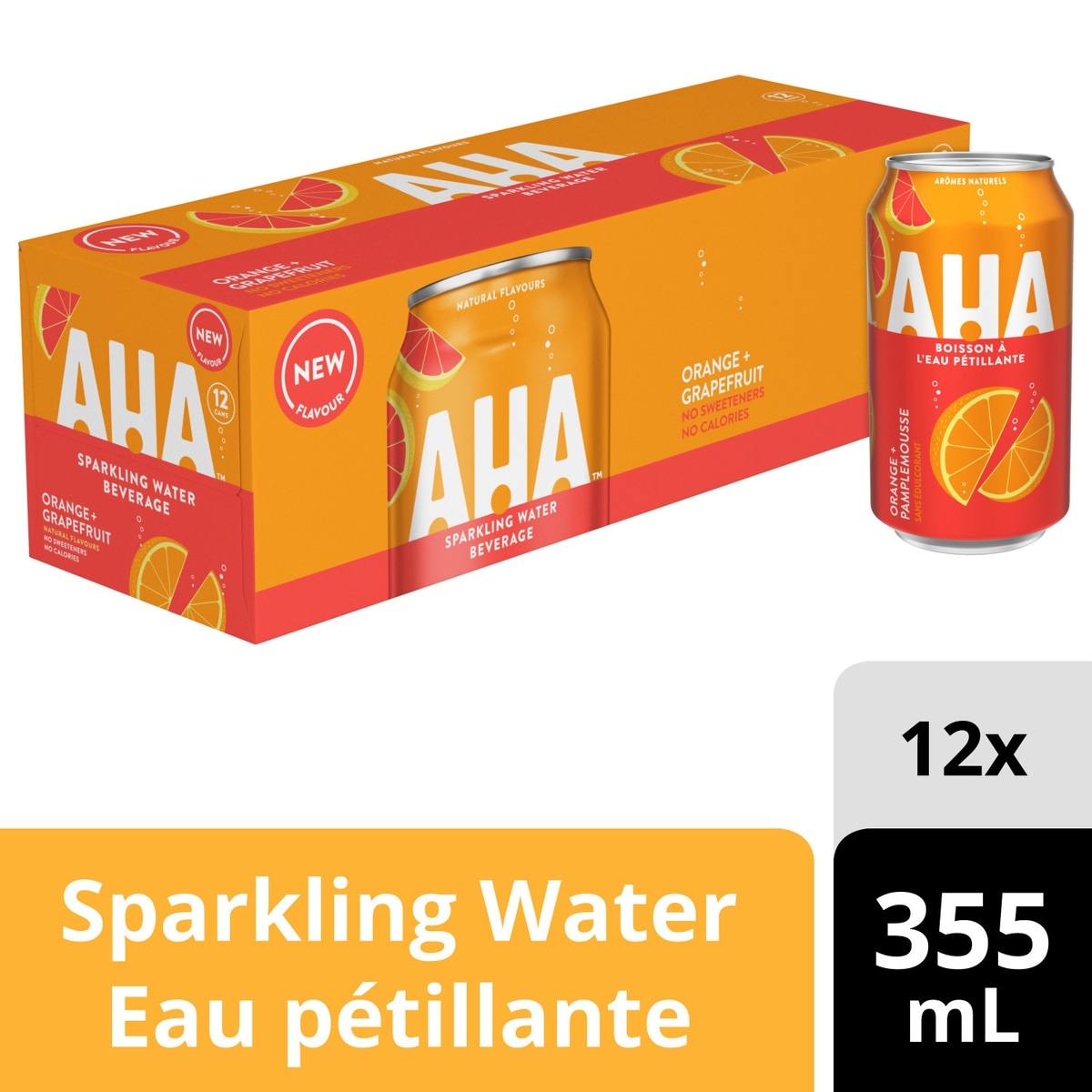 AHA Orange + Grapefruit Sparkling Water