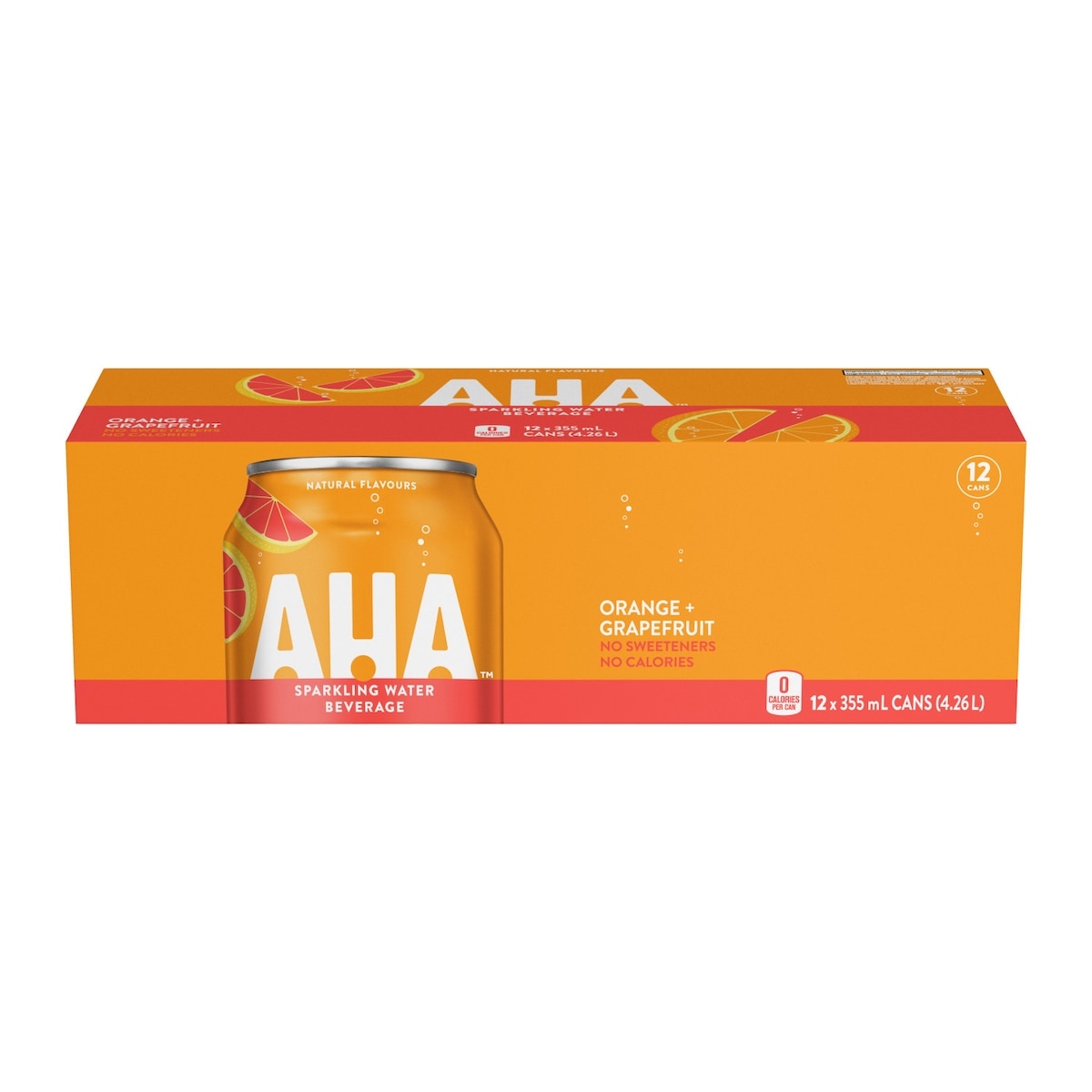 AHA Aha Orange + Grapefruit Fridge Pack Cans 12x355.0 ml, $0.18/100ml