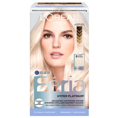 L'Oreal Paris Féria Multi-Faceted Shimmering Colour Permanent Hyper Platinum 1 ea, $13.00/1ea