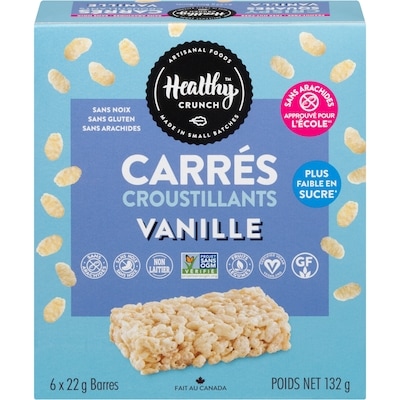 Healthy Crunch Carrés au riz à la vanille 132 g, 4,92 $/100g