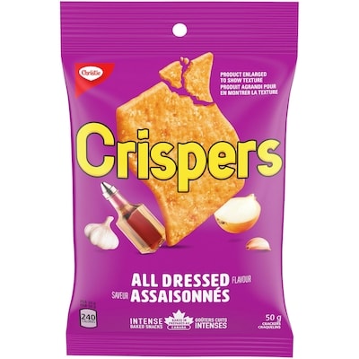 Crispers All Dressed Crackers 14x50.0 g, $2.86/100g