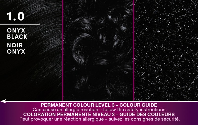 Keratin Color Permanent Hair Color Cream, 1.0 Onyx Black