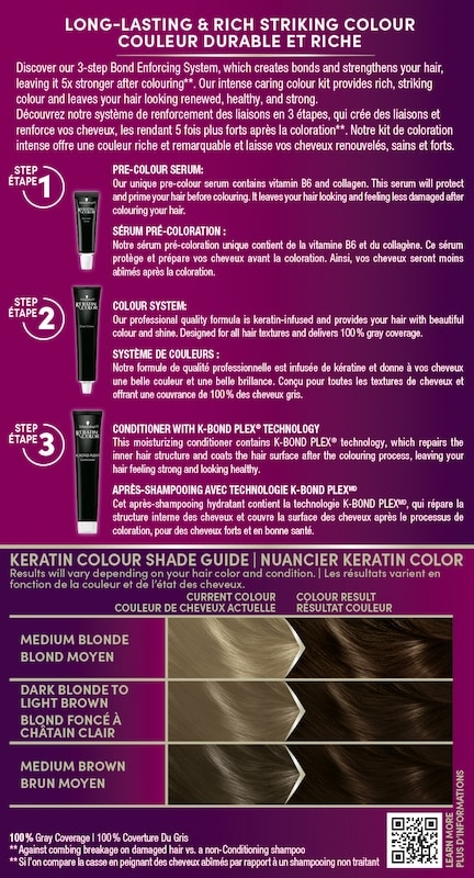 Keratin Color Permanent Hair Color Cream, 4.0 Cappuccino