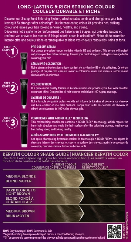 Keratin Color Permanent Hair Color Cream, 3.0 Espresso