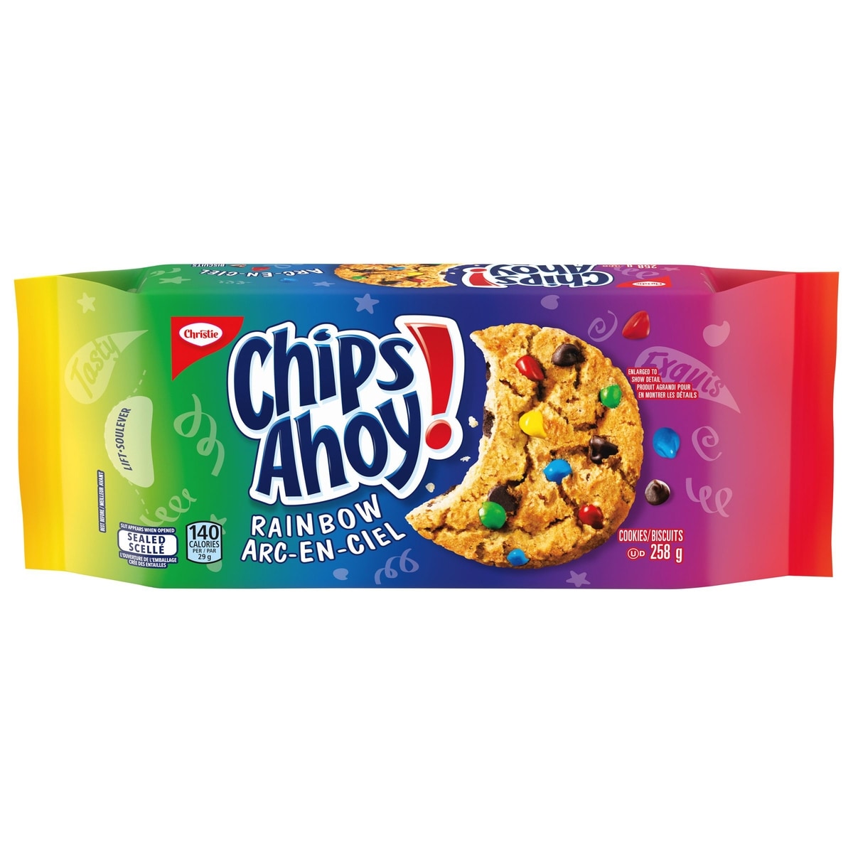 Christie Chips Ahoy! Rainbow Chocolate Chip Cookies, Resealable pack 258 g, $1.28/100g
