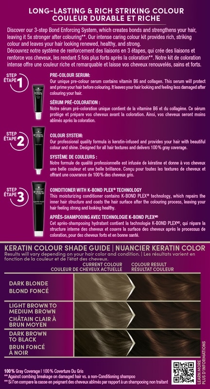Keratin Color Permanent Hair Color Cream, 4.6 Intense Cocoa