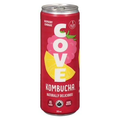 COVE Organic Raspberry Lemon Kombucha 355 ml, $0.99/100ml