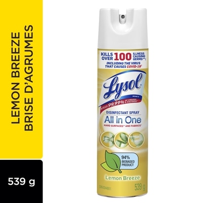 Lysol Disinfectant Spray Lemon Breeze 539 g, $1.85/100g
