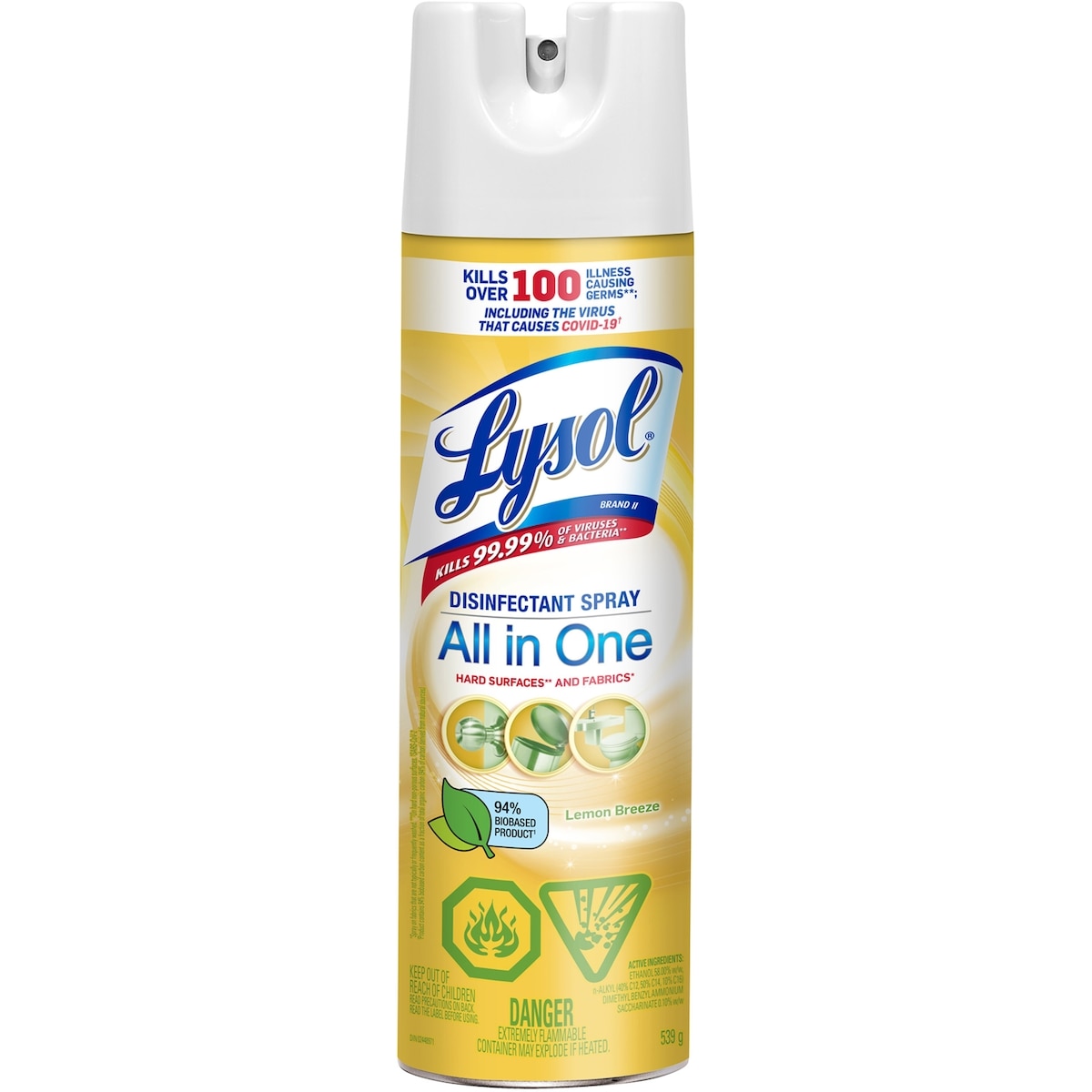 Lysol Disinfectant Spray Lemon Breeze 539 g, $1.30/100g