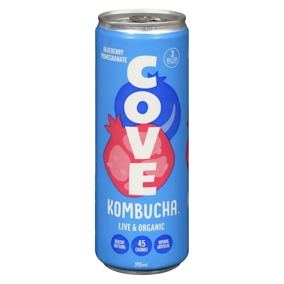 COVE Blueberry Organic Kombucha 355 ml, $0.99/100ml