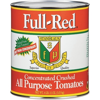 Stanislaus Crushed Tomatoes 2.84 l, $0.39/100ml