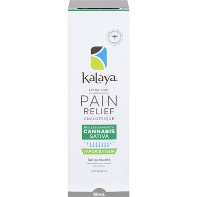 Kalaya Vaporisateur extra fort analgésique huile de graines de cannabis sativa 60 ml, 26,65 $/100ml