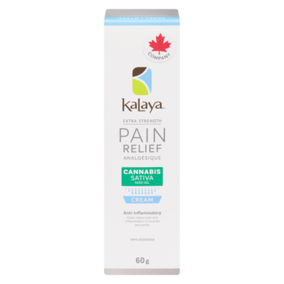 Kalaya Pain Relief Extra Strength Cream Cannabis Sativa Seed Oil 60 g, $28.32/100g