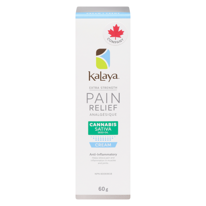 Kalaya Pain Relief Extra Strength Cream Cannabis Sativa Seed Oil