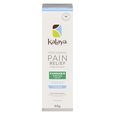 Kalaya Pain Relief Extra Strength Cream Cannabis Sativa Seed Oil 60 g, $26.65/100g