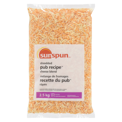 Sunspun Mélange de fromages râpés 2.5 kg, 1,48 $/100g