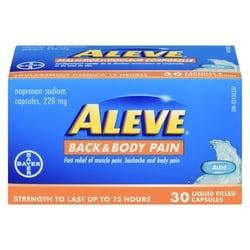 Back and Body Pain Relief Liquid Gels, Up to 12 Hour Relief