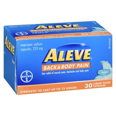 Back and Body Pain Relief Liquid Gels, Up to 12 Hour Relief