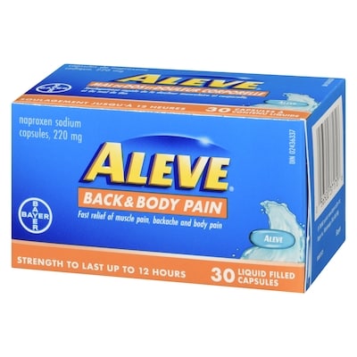 Back and Body Pain Relief Liquid Gels, Up to 12 Hour Relief