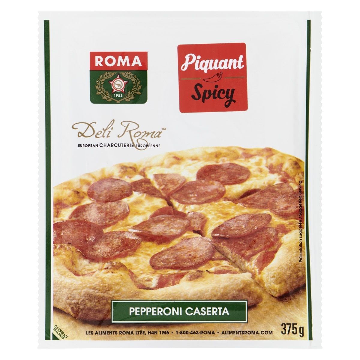 Roma Pepperoni Caserta Spicy 375 g, $2.40/100g