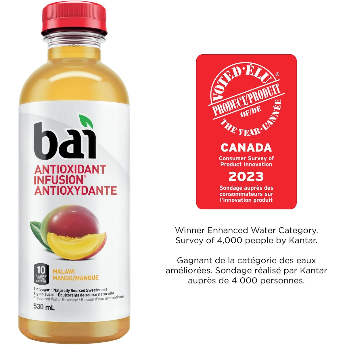 Bai Mango Malawi paquet de 12 12x530.0 ml, 0,45 $/100ml