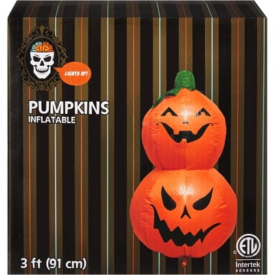 null 3-feet Battery Operated Inflatable stacked Pumpkins   1 ea, $29.00/1ea