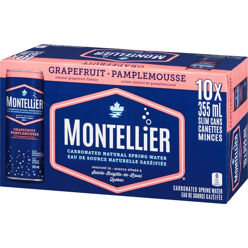 Carbonated Natural Spring Water with Grapefruit Flavour, 10 Pack