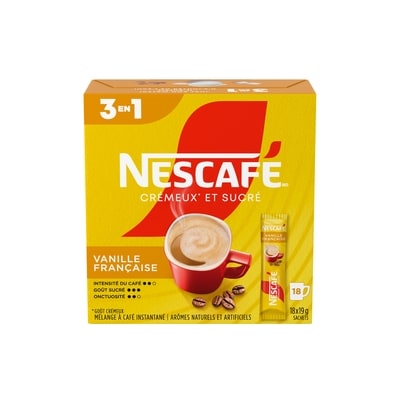 Nestlé Mélange à café instantané Crémeux et sucré Vanille française 351 g, 2,28 $/100g