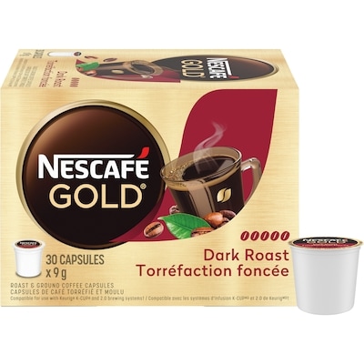 Nescafe Coffee, Gold Dark Roast, Roast & Ground  Capsules 270 g, $8.14/100g