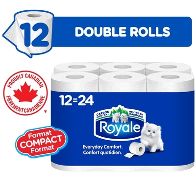 Royale Original Toilet Paper, 12 Equal 24 Rolls, 242 Bathroom Tissues per roll 12 ea, $1.33/1ea