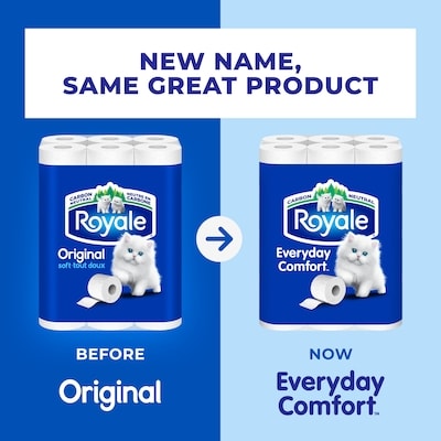 Everyday Comfort Toilet Paper, 12 Equal 24 Rolls, 242 Bathroom Tissues per roll