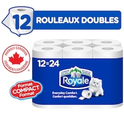 Royale Confort quotidien papier hygiénique, 12 équivalant à 24 rouleaux, 242 feuilles / roul 12 ea, 0,50 $/1ch