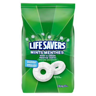 LIFESAVERS Candy Wint-O-Green 1.16 kg, $1.03/100g