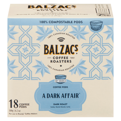 Balzac's Dark Affair Coffe Pods 189 g, $11.11/100g