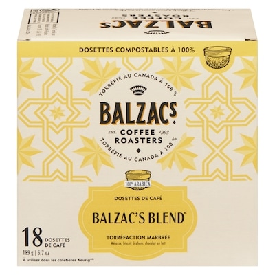 Balzac’s Torréfaction Marbrée Audacieux Équilibré Dosettes De Café 189 g, 11,11 $/100g