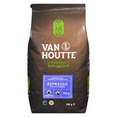 Van Houtte Signature Fairtrade Whole Bean Coffee Medium Roast Espresso Dolce Crema 750 g 750 g, $4.80/100g